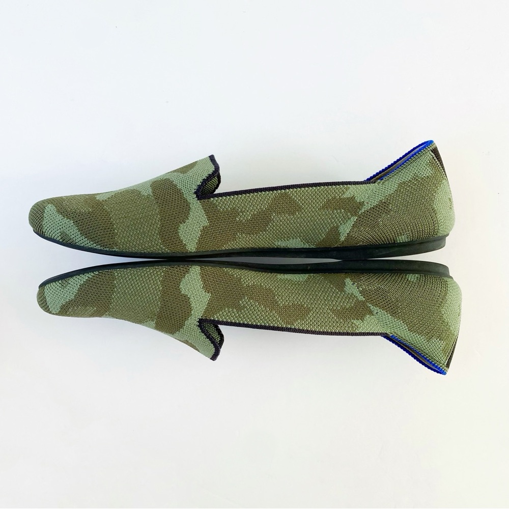 ROTHYS CAMO OLIVE GREEN PRINT KNIT THE LOAFER SLIP ON SHOES SIZE 11 - Picture 5 of 12